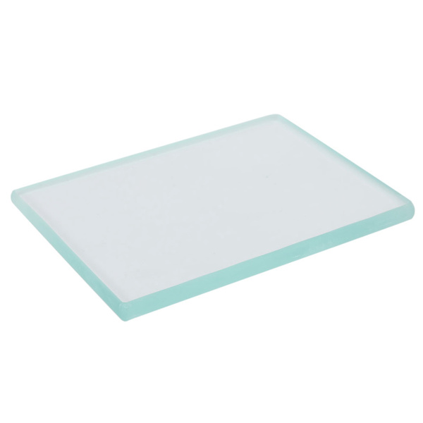Skinnarverktøy i glass for polering av lær - Dimensjoner: 130 x 100 x 8 mm