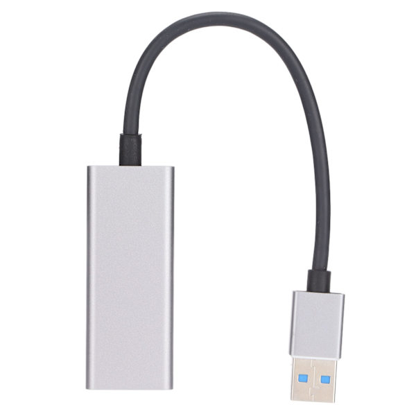 USB 3.0 Ethernet Adapter i Aluminium - Gigabit Ethernet Netværksadapter Kompatibel med Switch, Bærbar PC