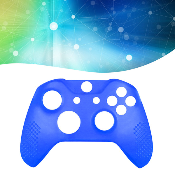 Spelkontroll Silikonfodral Skyddande Omslag med Halkskydd och Tangentlock för XBOX ONE Slim Blå