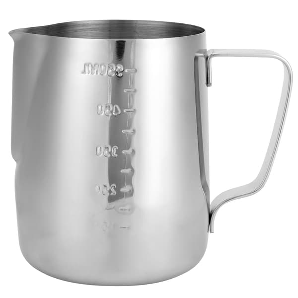 Mælkekande i rustfrit stål 600 ml dobbelt sidet skala Latte Art kop
