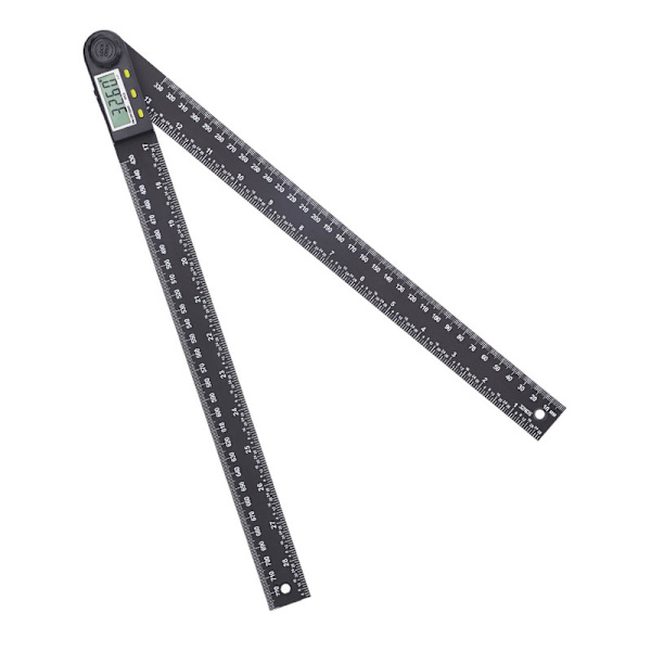 Elektronisk vinkellinjal LCD digital display gradskiva med batteri 0‑300 mm 0‑360 grader