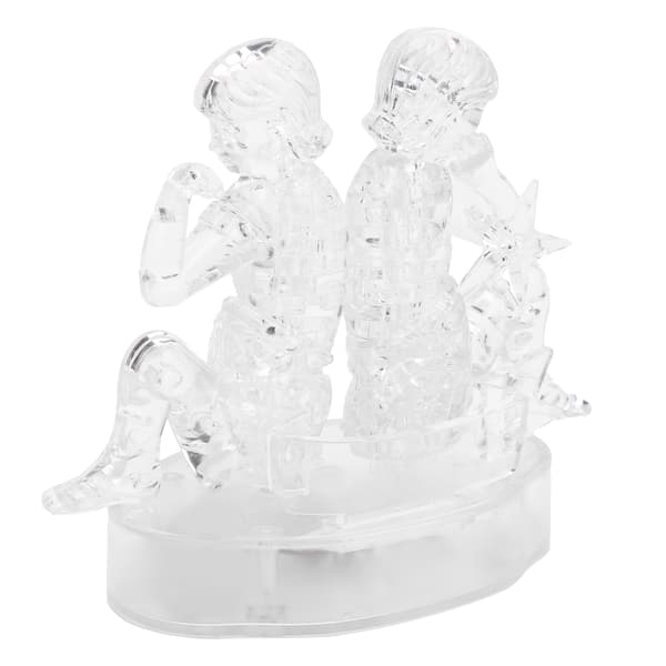 3D Stjernebilder Krystallpuslespill DIY Jigsaw med LED-lys Gemini
