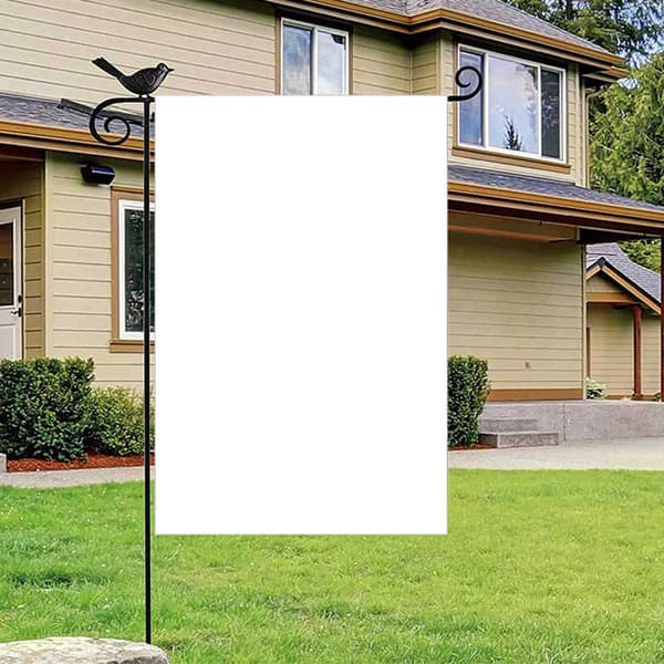 DIY blank haveflag - 30*45 cm enkeltlags sort baggrund