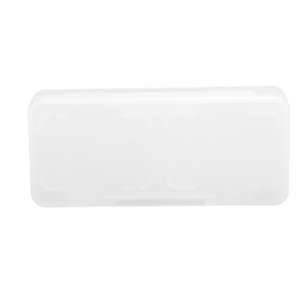 4-i-1 Spelkortfodral Dammsäkert Bärbart PP Spelkassett Förvaringslåda för Switch Transparent Vit
