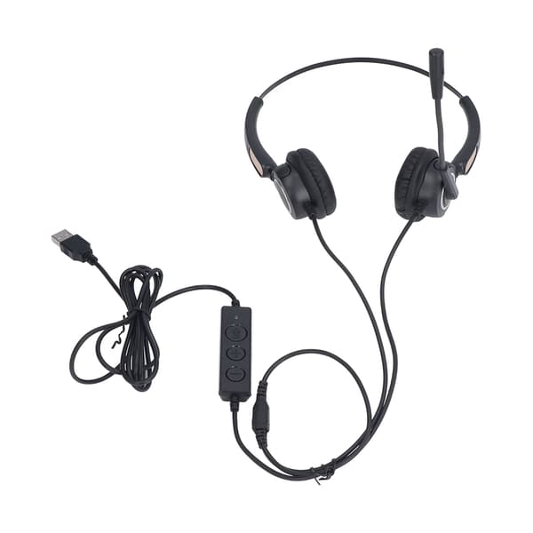 Støjreducerende USB-headset til Call Center Online Kursus HD Lyd Computer Headset