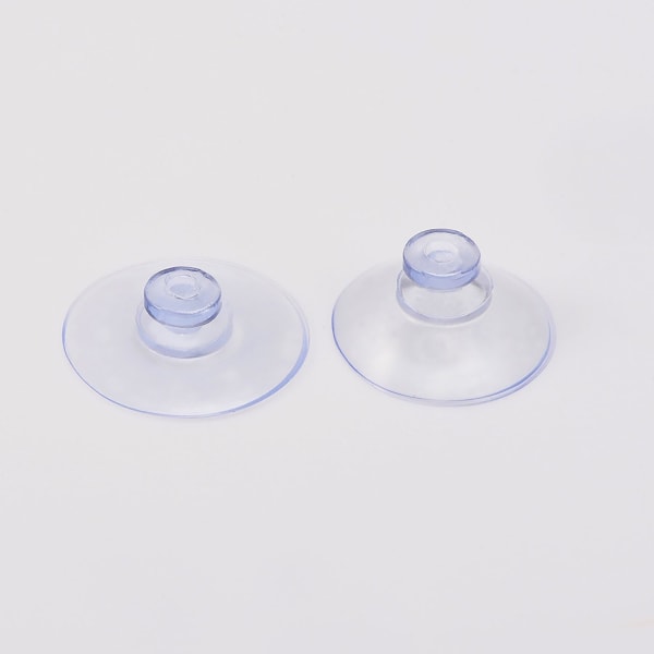 Set med 20 små transparenta plastsugkoppar, utan krok, 20 mm