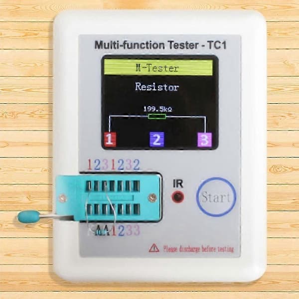 1,8 tommer 160X128 farverig skærm multifunktionel TFT-baggrundsbelysningstransistor LCR-TC1-tester til diode