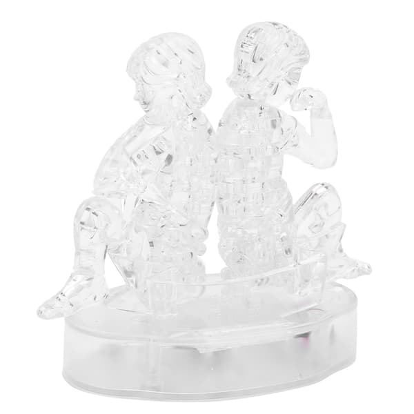 3D Stjernebilder Krystallpuslespill DIY Jigsaw med LED-lys Gemini