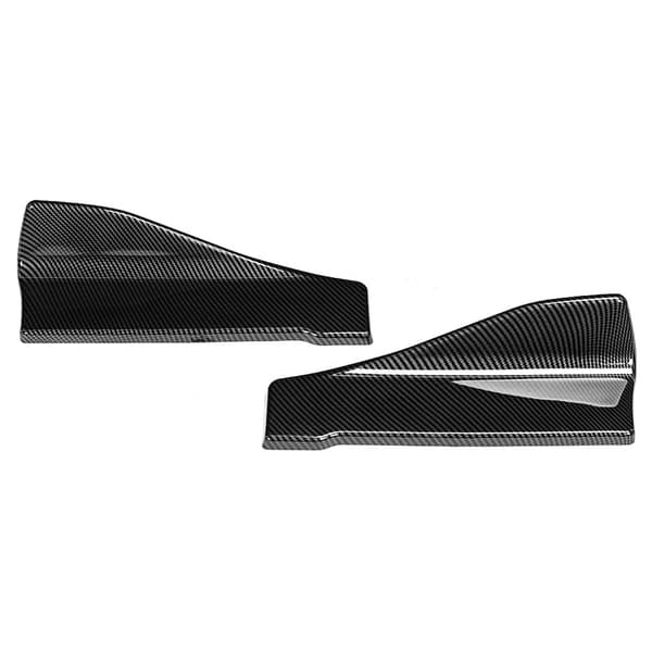 35cm Kolfiber Auto Universal Sidokjol Bakre Stötfångare Läpp Splitter Winglet Förkläde