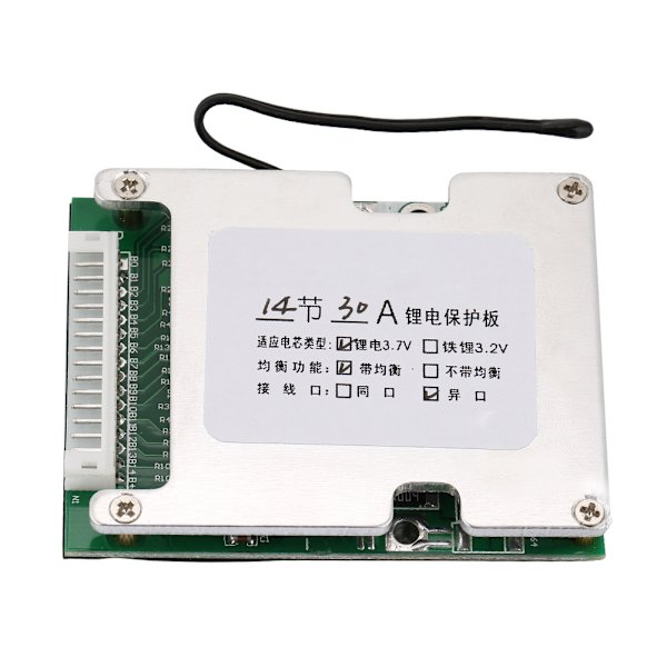 14S Lithium Batteri Beskyttelses PCB Plade med Balanceopladning til 30A Kapacitet