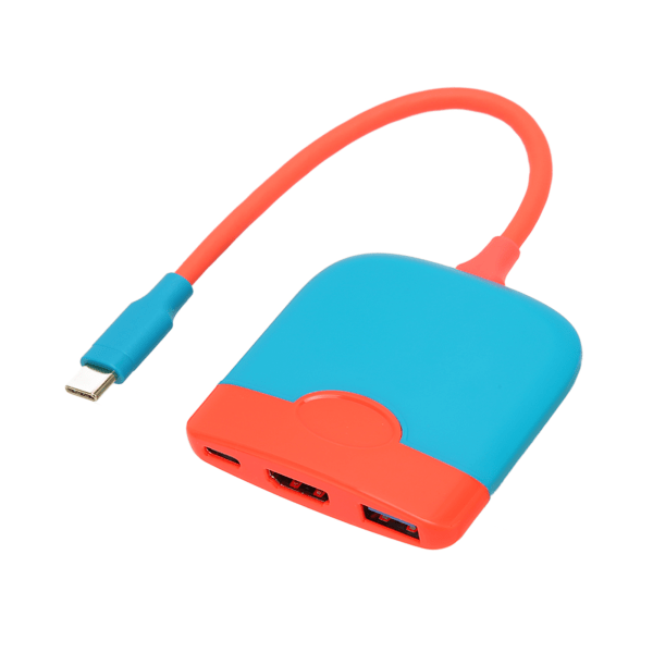Bærbar TV-dockningsstation 4K USB3.0 PD Hurtigopladning 3 i 1 HD Multimedia Interface Adapter Hub Dock til Switch