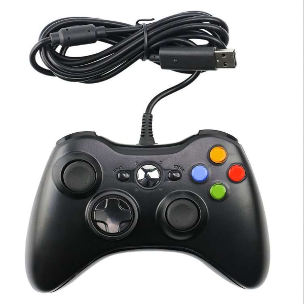 Gamepad Controller Alt-i-en Multifunktionel Driverfri Kabelforbundet Controller Gamepad til Gaming Sort