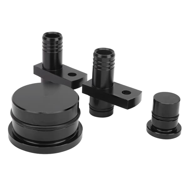 PCV Reroute Fitting Reroute Port Plug Resonator Plug Kompatibel GM Duramax 6.6L 2004.5 2010 Sort