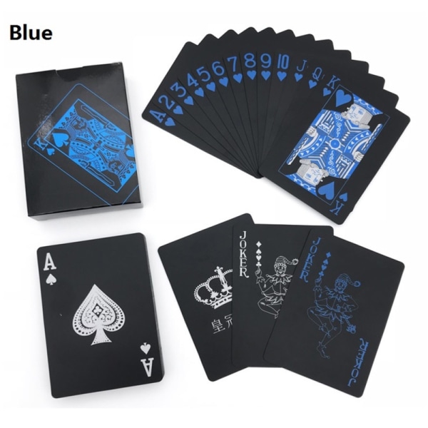 2st ren svart plast vattentät PVC pokerbordsspelkort Magic utrikeshandelsspelkort Papperskort
