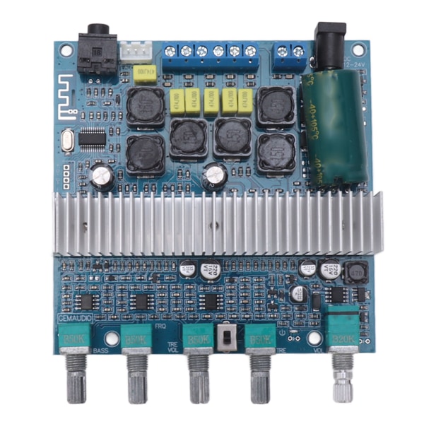 Subwooferförstärkarkort Hög Effekt Bluetooth Ljudförstärkare DC12V‑24V 2.1 Kanaler TPA3116 50W+50W+100W