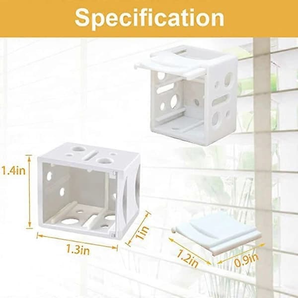 6 Set Blinds Left and Right Installation Code White Plastic Mounting Brackets Accessories