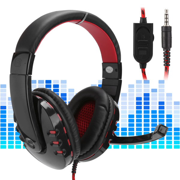 HI‑0990‑DCH Gaming Headset Kablet Over the Ear Hovedtelefoner Stereo med LED-mikrofon