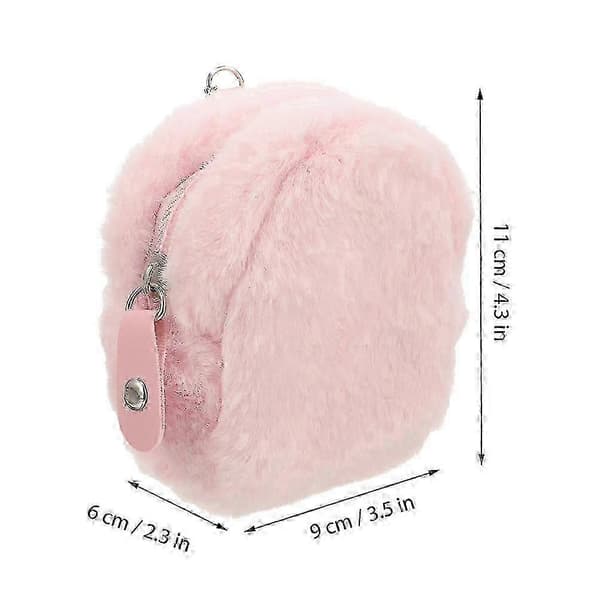 2026 Cute Mini Plush Coin Purse for Storage 2 Pcs Kawaii Wallet with Keychain