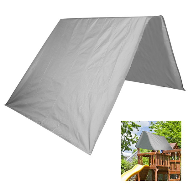 Solskydd Markis Tak 190T Polyester Taffeta för Utomhus Trädgård Innergård Patio 132x226cm Grå