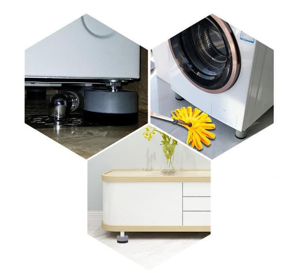Non-slip and anti-vibration feet for washing machine, universal mount for refrigerator base - 4 cm elevation, 4 pcs