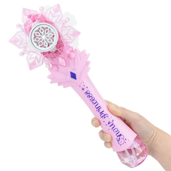 Magisk Trollspö för Barn Automatisk Bubbelmaskin Bubbelblåsare Leksak Ljus Musik Utomhusleksak för Barn Present