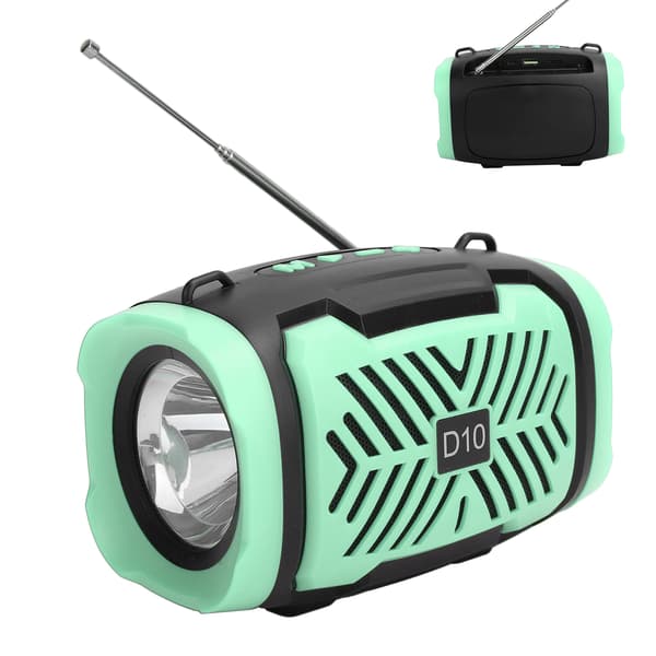 D10 Bluetooth 5.0 langaton kaiutin USB FM-valonauhalla ja mikrofonilla
