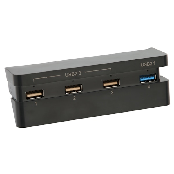 USB-hub med høy hastighet, 4 porter, USB 3.1 og 2.0, USB-forlengelseslader for PS4 Slim spillkonsoll