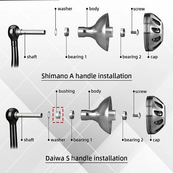 GOMEXUS Power Knob Compatible with Shimano Stella Direct Spinning Reel Handle Replacement 38mm