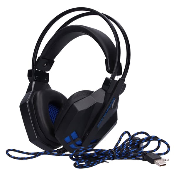 Gaming Headset med Støjreducerende Mikrofon LED Lys til PS4