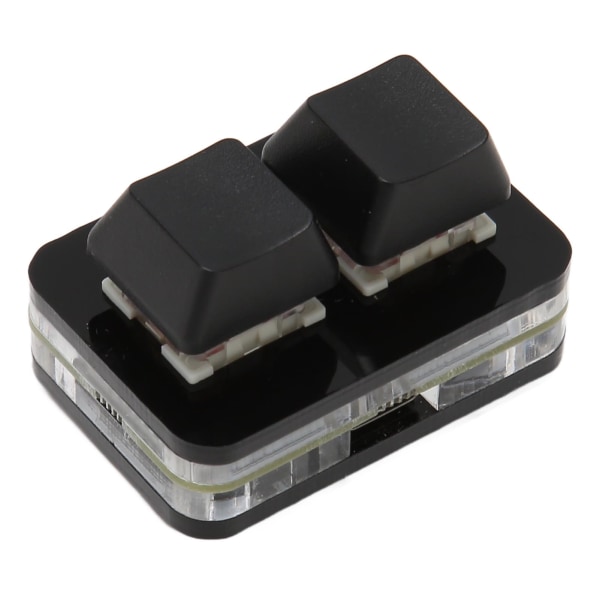 USB 2-näppäimen Mini-näppäimistö Mukautettava RGB LED-taustavalaistus Makro-ohjelmointi Näppäimistö Windowsille OS X:lle Linuxille Musta