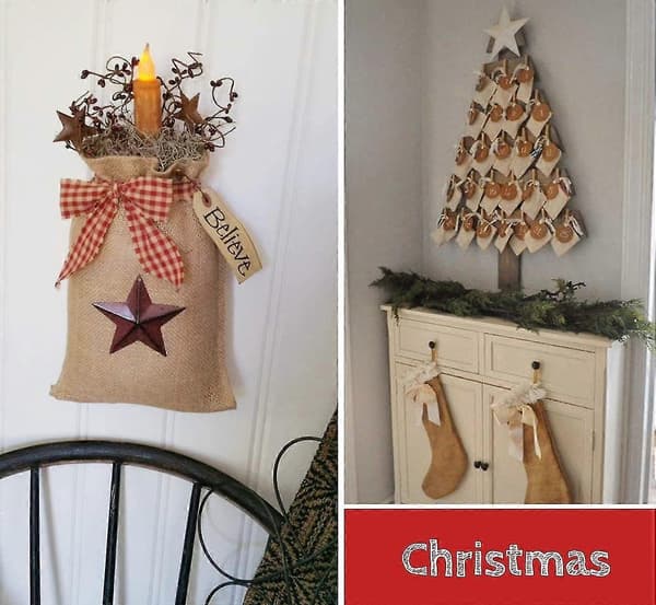 24 stk. juteposer - Julekalender og håndverk 17cm*23cm