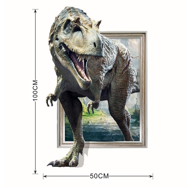 3D knust vegg realistisk dinosaur soverom stue barn