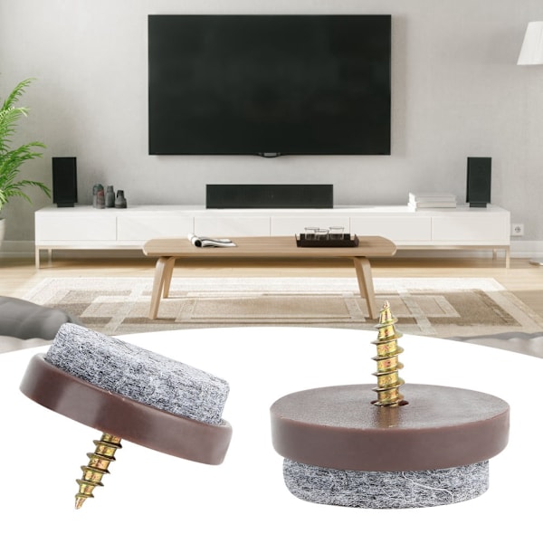 50 st Möbelfötter Filt Spik Skåp Bord Soffa Stol Ben Halkskydd Golvskydd (22mm)