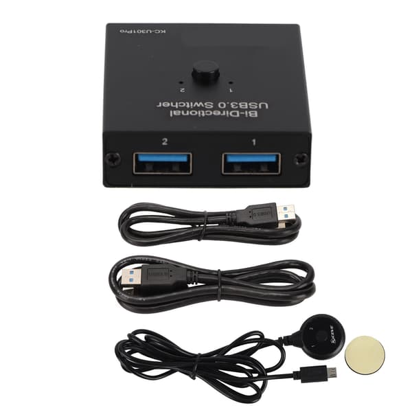 USB 3.0 Switch Selector 2 ind 1 ud 1 ind 2 ud Tovejs Metal USB Delings Switch til Computer Printer Telefon