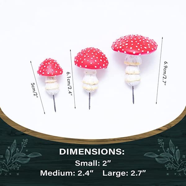 3 stk. Mini Soppfigurer Hagepynt DIY Landskapsdekor