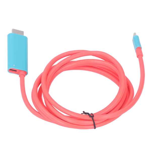 Switch Type C -muuntokaapeli 4k 30hz HD USB3.1 Co Screen -kaapeli puhelimille, tietokoneille ja Switchille (punaiset ja siniset viivat)