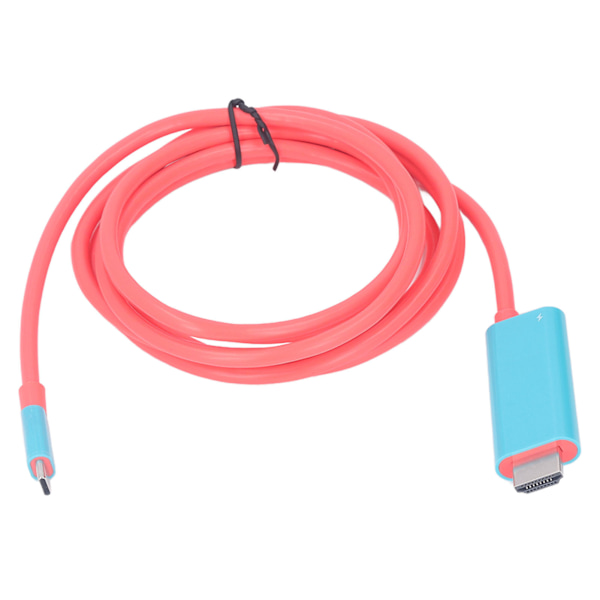 Switch Type C -muuntokaapeli 4k 30hz HD USB3.1 Co Screen -kaapeli puhelimille, tietokoneille ja Switchille (punaiset ja siniset viivat)