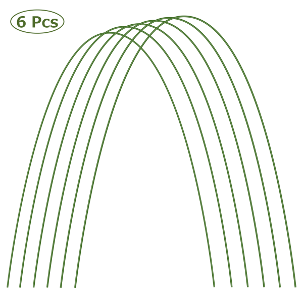 6 st. diameter 3,2 mm längd 1,2 m växthusbåge rostfri odlingstunnel klätterram kan böjas (förpackad i kartong, böjd och förpackad) 45,7 * 20 * 1,5 cm