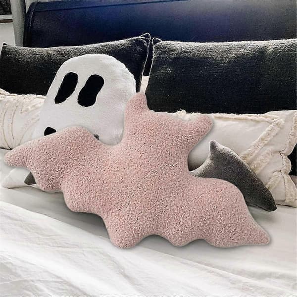 Halloween Bat Plush Pillow Bat Modeling Pillow Halloween Gothic Bat Plush Pillow Pink