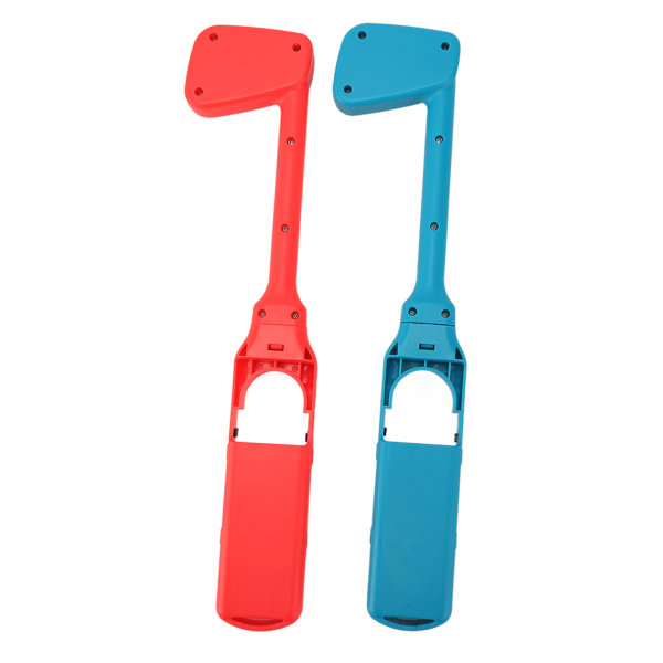 Game Golf Clubs Ergonomiske Justerbare Dobbeltbeskyttelses Golfspil Controller Greb til Switch til Joy Con Controllers Blå og Rød
