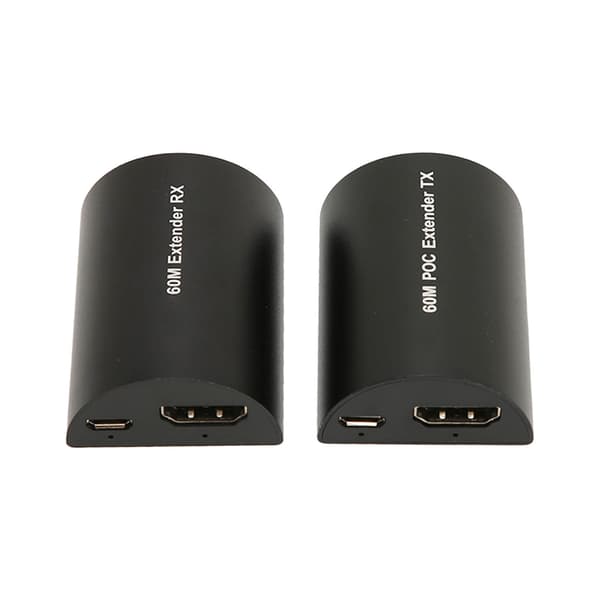 HDMI Extender 60M Over Single Cat5 Cat6 Cat7 Ethernet til HD STB med EU-stik