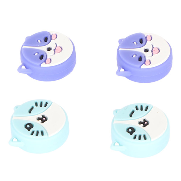 Joystick-skydd förhindrar glidning Söt katt- och hundform Silikon tumgreppsskydd för Switch Lite 4 st