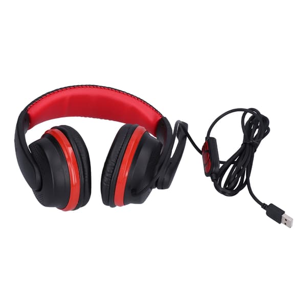GT91 USB Kablet Gaming Headset med Mikrofon Bløde Ørepuder til PC