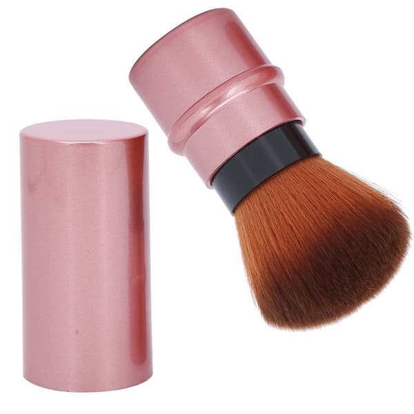 Bærbar rosaguld pudder makeup børste til løs setting pudder og blush