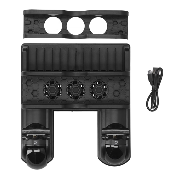 Kjølefan for spillkonsoll, vertikal stativ, kontrollerladerstasjon for PS4 SLIM PRO