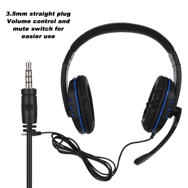 Universal kaksipuoliset kuulokkeet mikrofonilla pelikuulokkeet PS4:lle/Slim/ Pro/ONES X/Switch