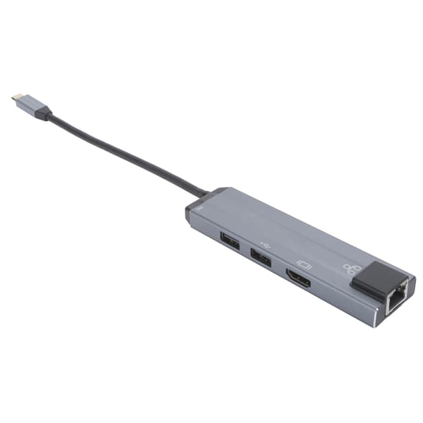 3 Port USB C Dockingstasjon med Gigabit Ethernet Adapter HUB01A Datatilbehør