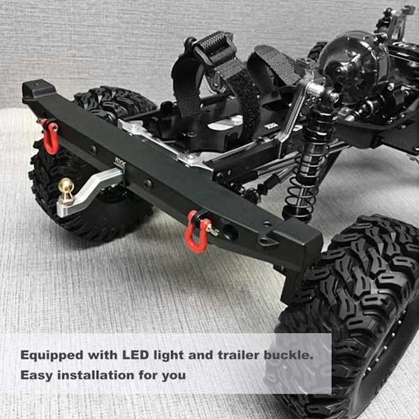 RC Crawler Bakre Metallstötfångare med LED-lampor för 4 SCX10II 90046 Bildel