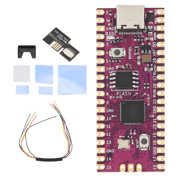 RasPi Boardille Dual Core 264KB ARM Cortex M0+Processor Flexible Microcontroller Board SD2SP2 SDLoad SDL Adapter Black