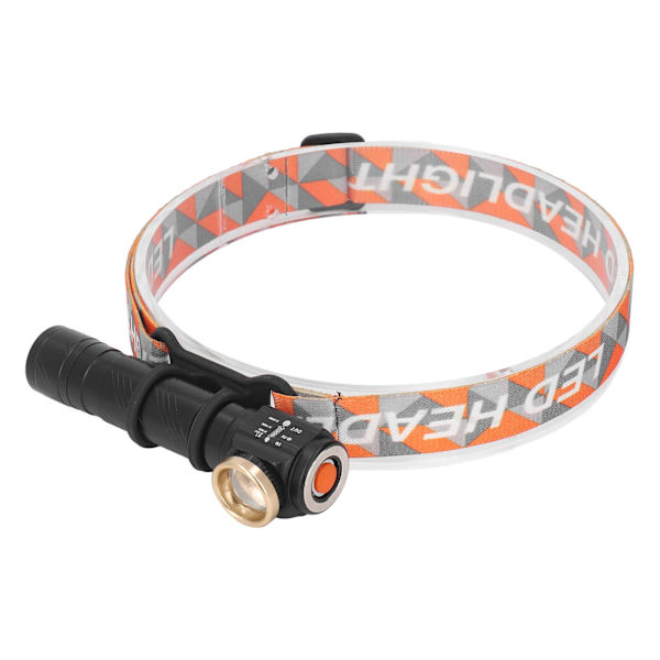 Irrotettava USB-ladattava LED-otsalamppu taskulampulla, 4 säädettävää kirkkaustasoa ja teleskooppinen zoomausominaisuus